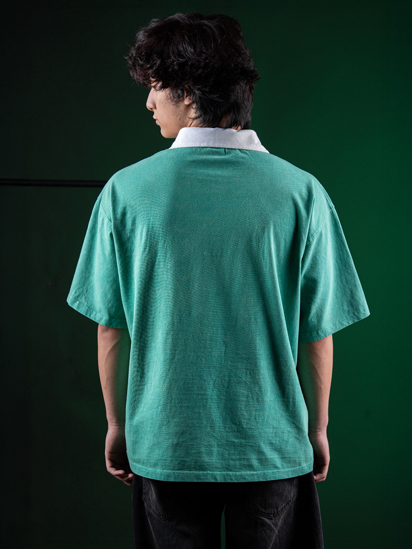 RISE AGAIN POLO TEE - ACID GREEN