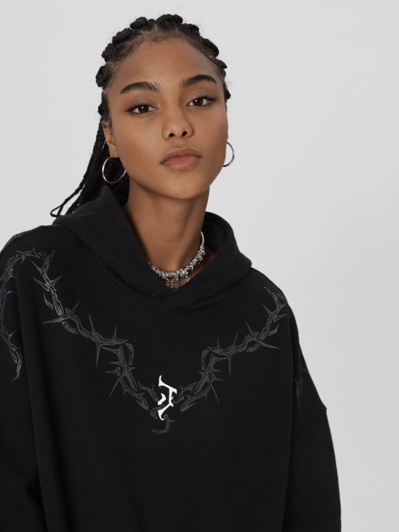 GLUE CRACK PRINT HOODIE