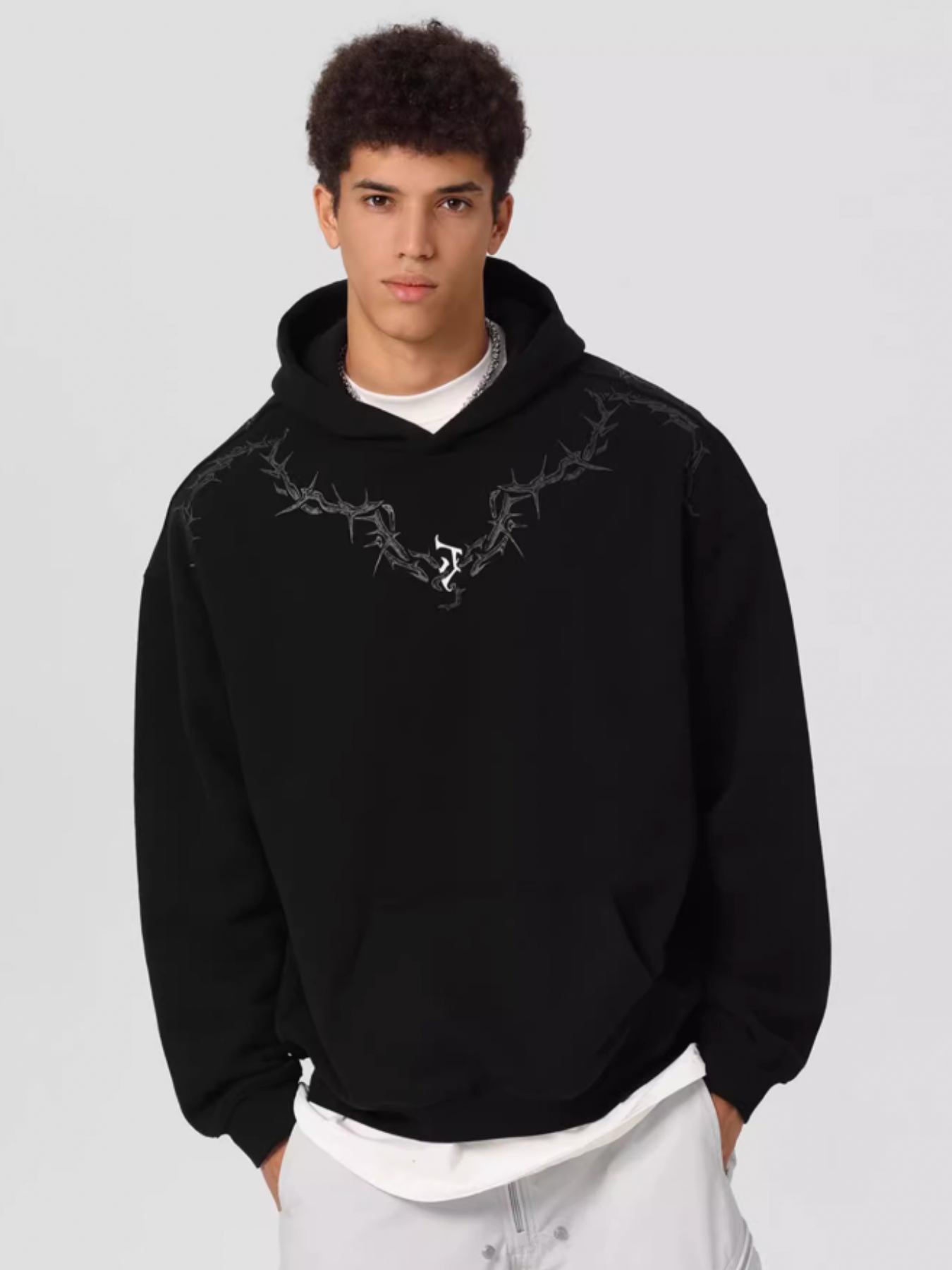 GLUE CRACK PRINT HOODIE