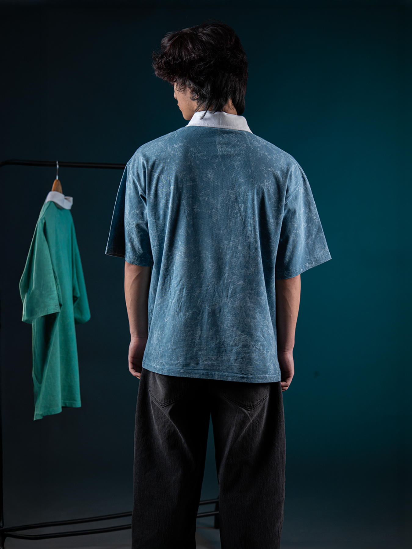 RISE AGAIN POLO TEE - ACID BLUE