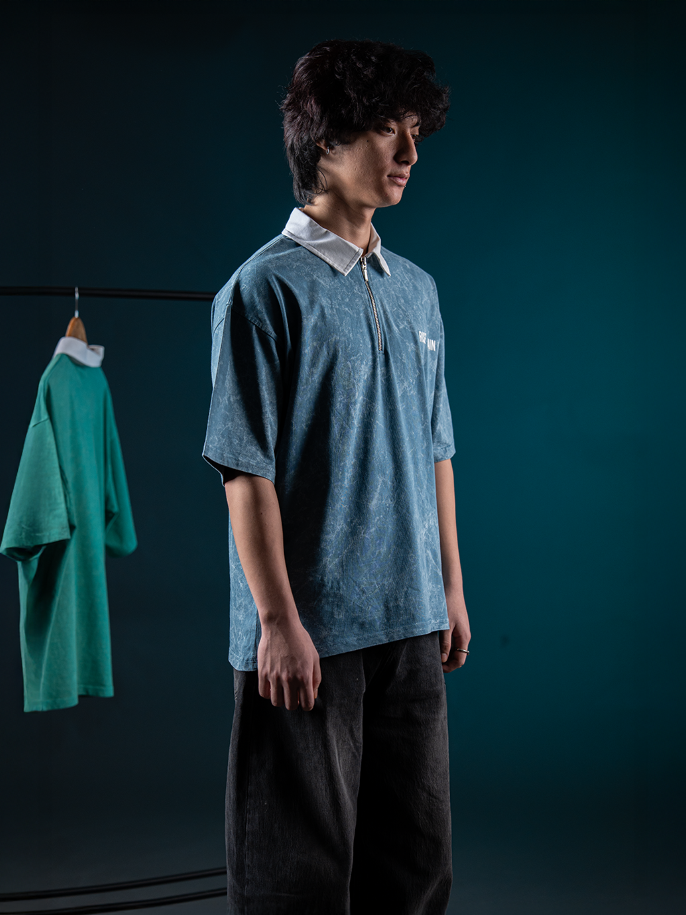 RISE AGAIN POLO TEE - ACID BLUE