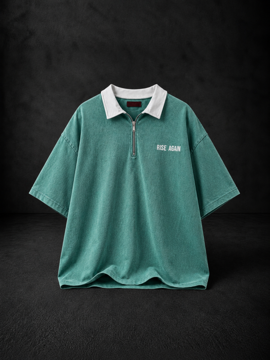 RISE AGAIN POLO TEE - ACID GREEN