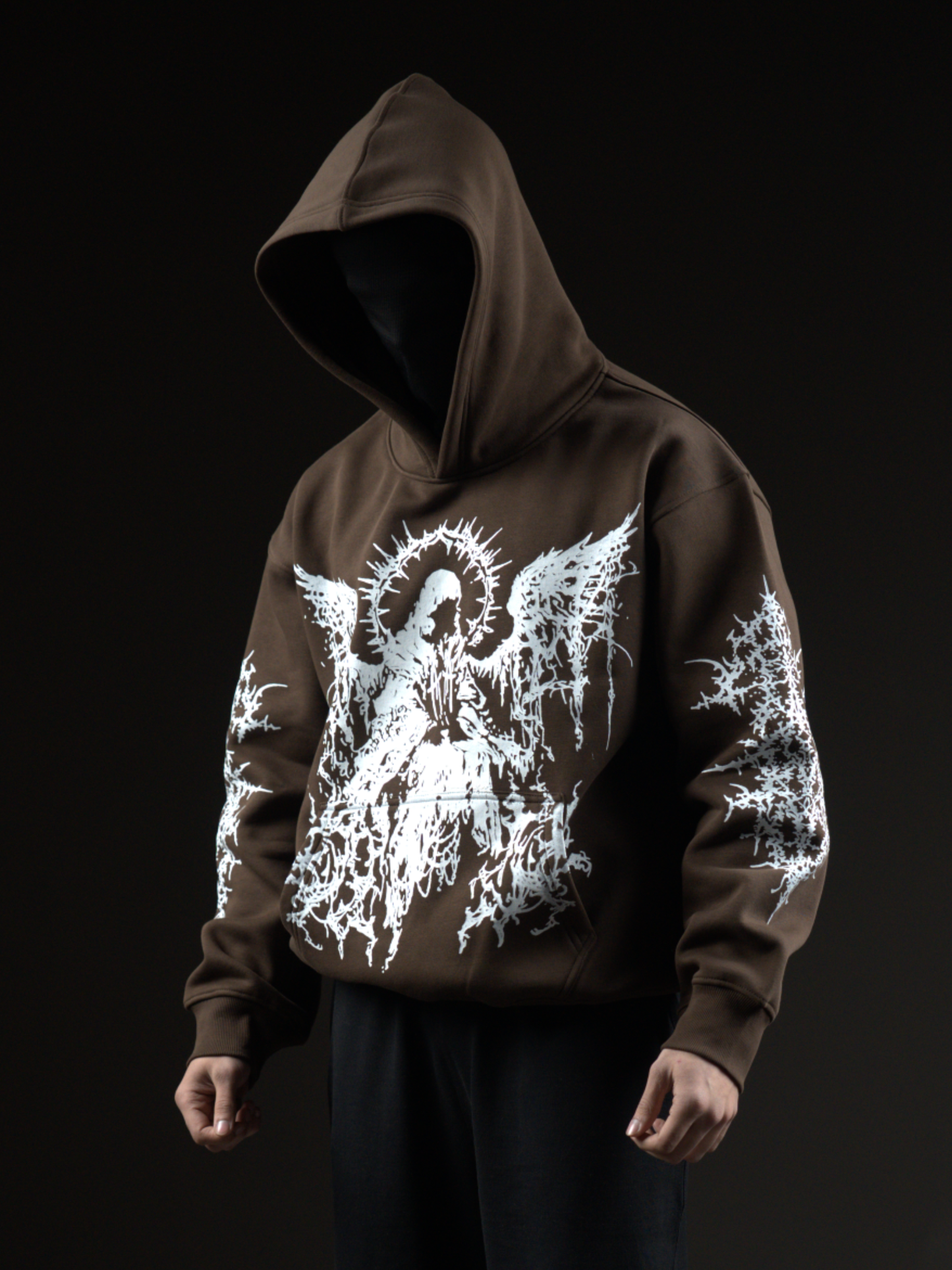 GOTHIC DEMON HOODIE (BROWN)