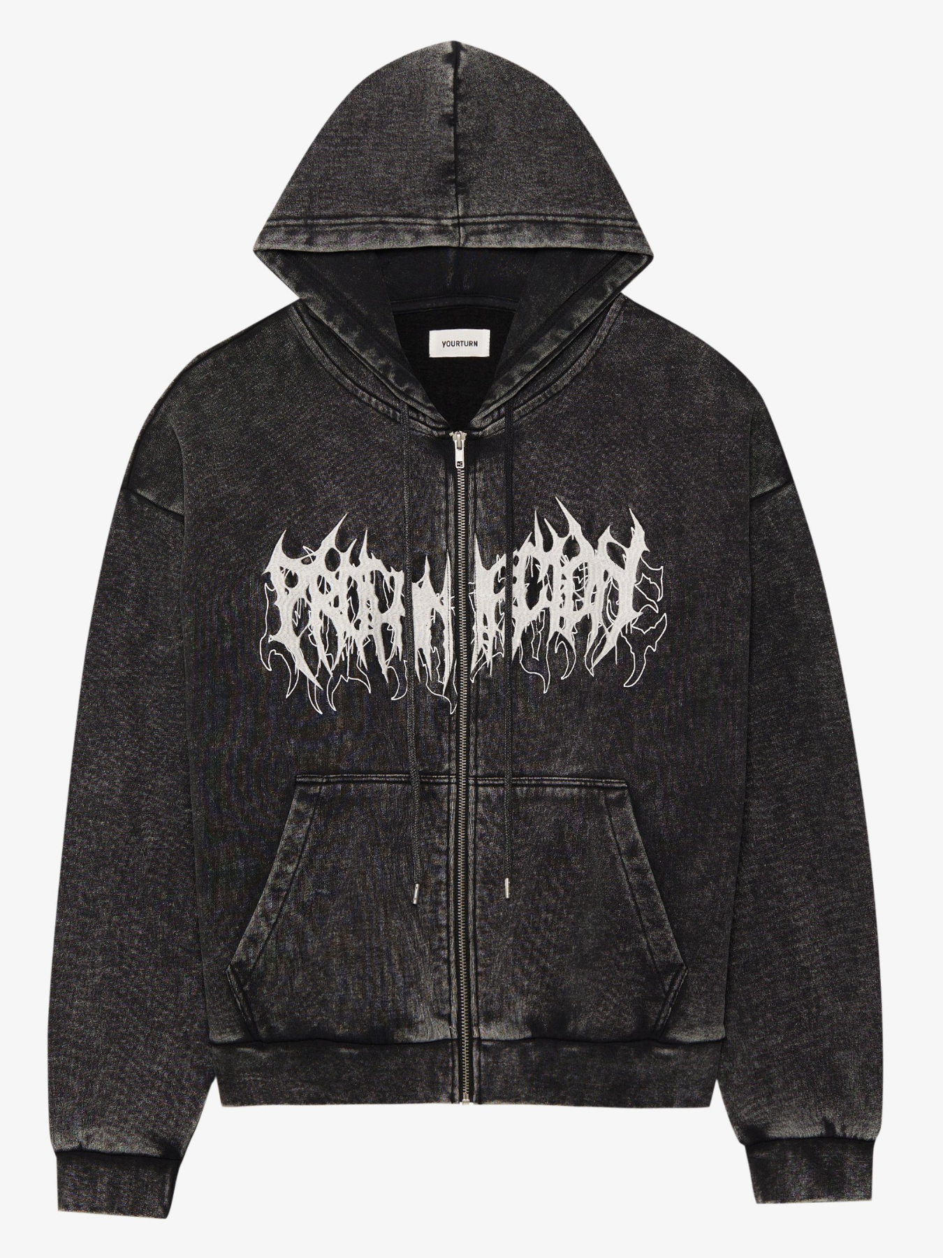 WHITE SOUL ZIP-UP HOODIE