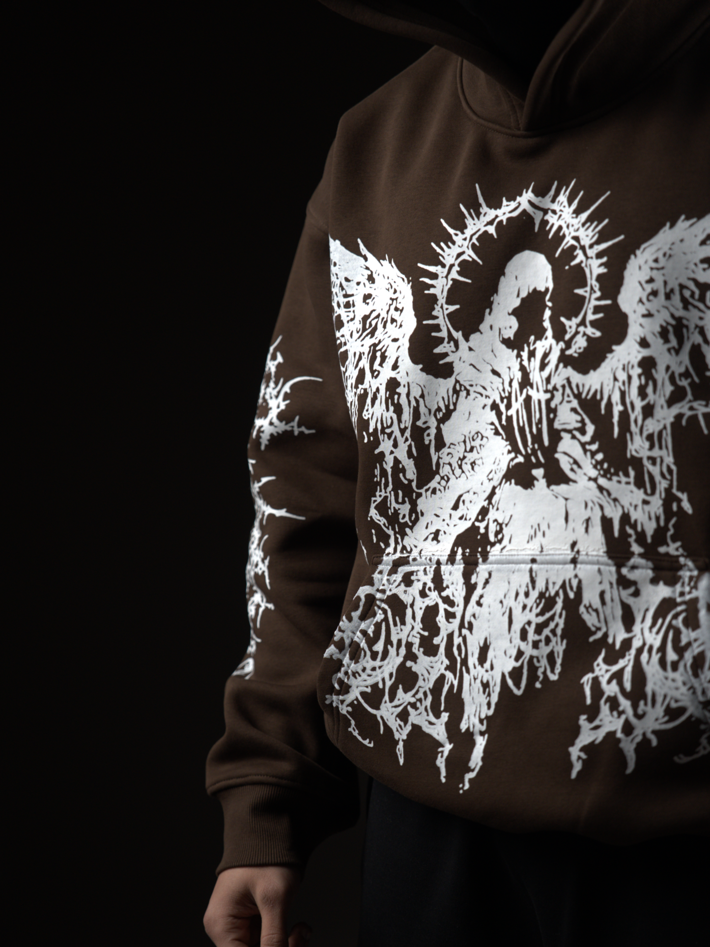 GOTHIC DEMON HOODIE (BROWN)