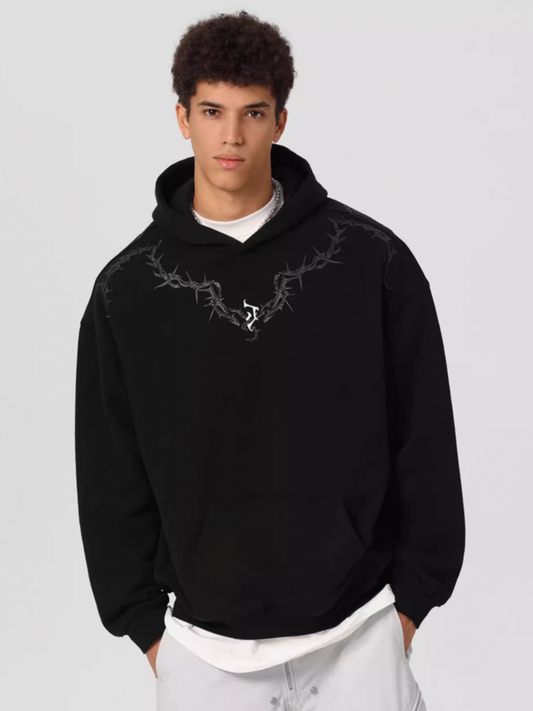 GLUE CRACK PRINT HOODIE