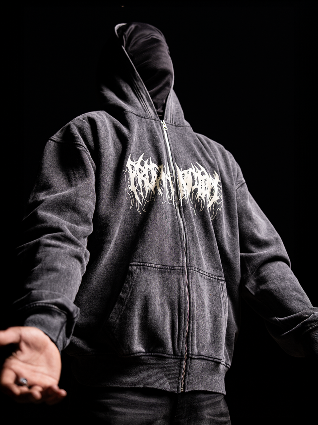 WHITE SOUL ZIP-UP HOODIE