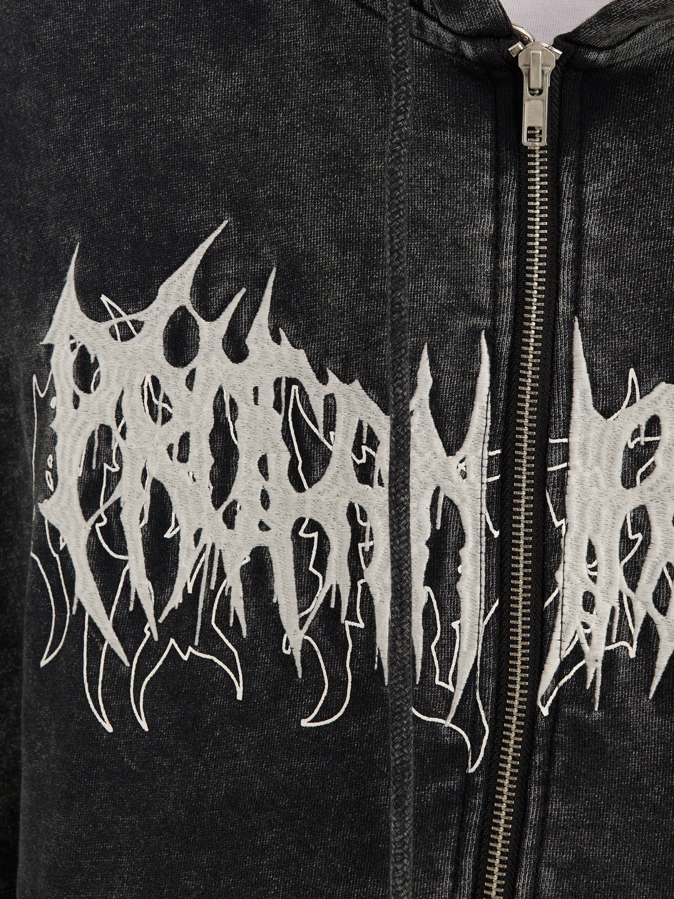 WHITE SOUL ZIP-UP HOODIE