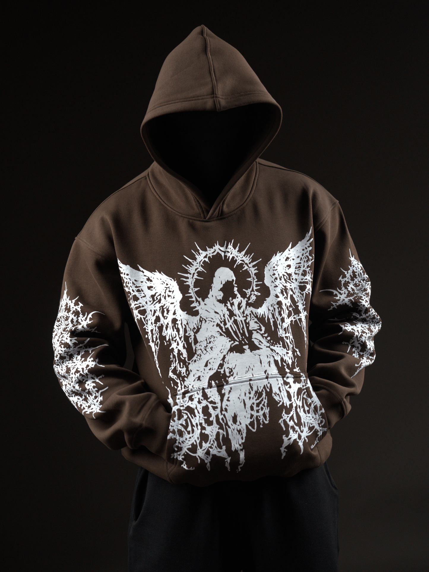 GOTHIC DEMON HOODIE (BROWN)