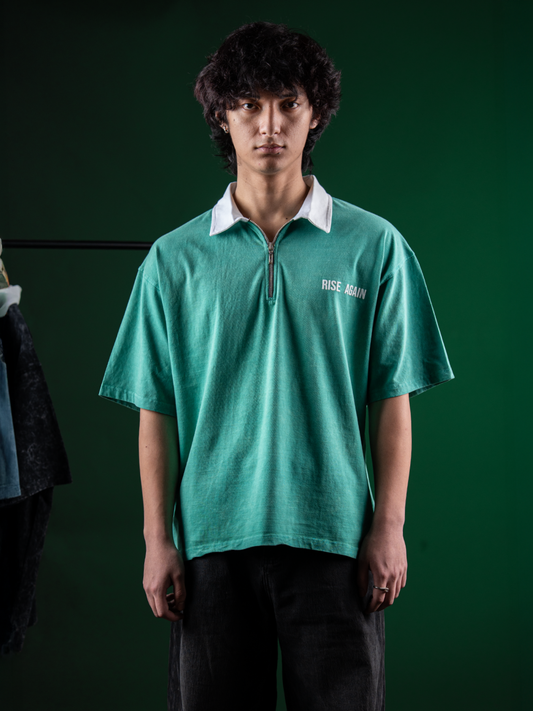 RISE AGAIN POLO TEE - ACID GREEN