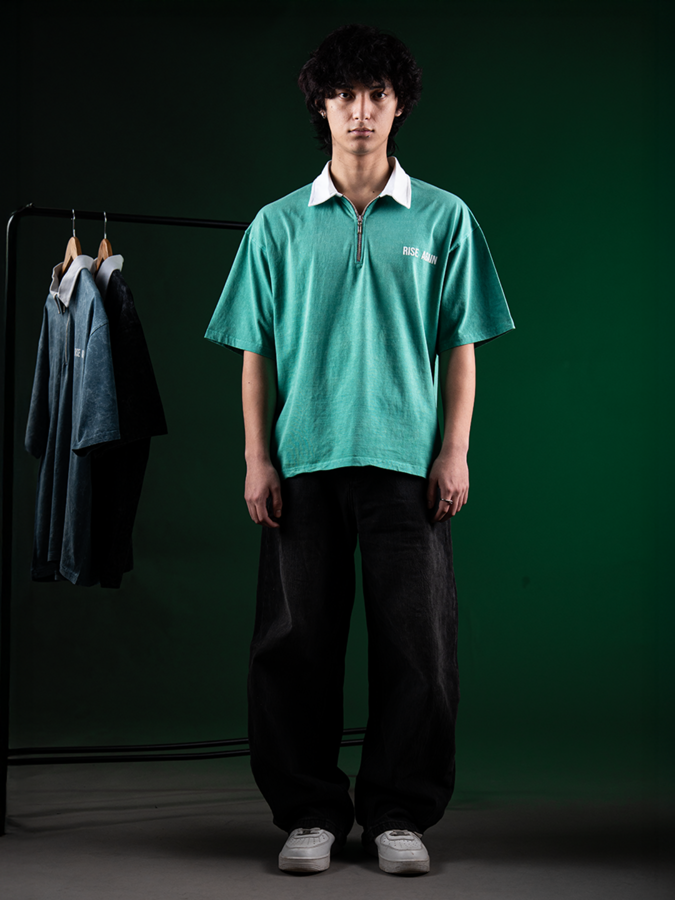 RISE AGAIN POLO TEE - ACID GREEN
