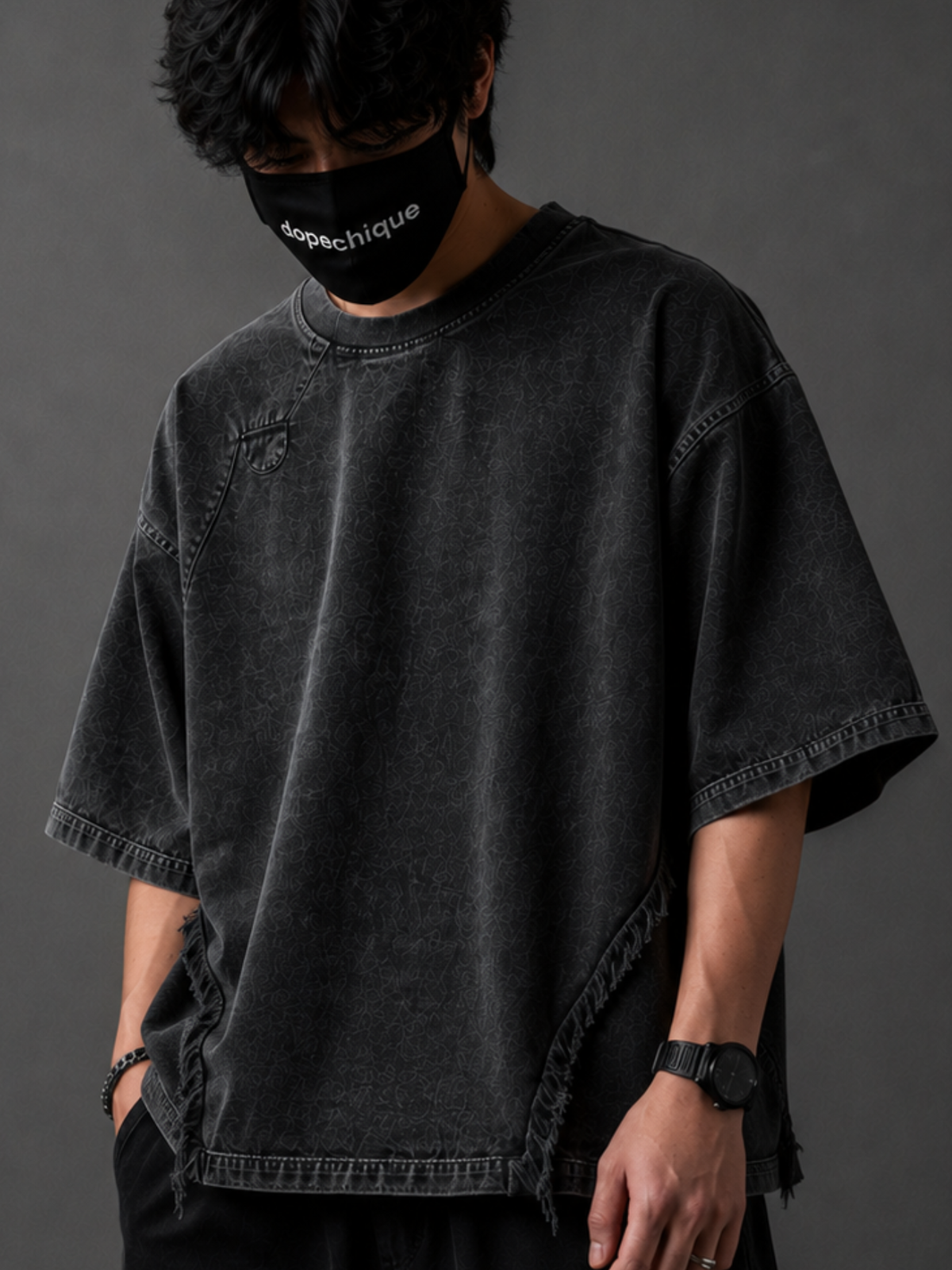 RUIN ARMOR TEE - ACID BLACK