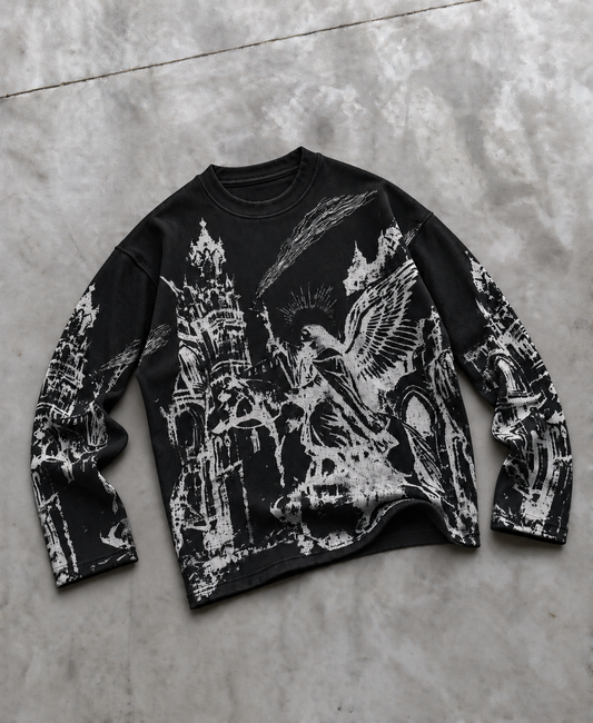 THE FALLEN CATHEDRAL WAFFLE TEE