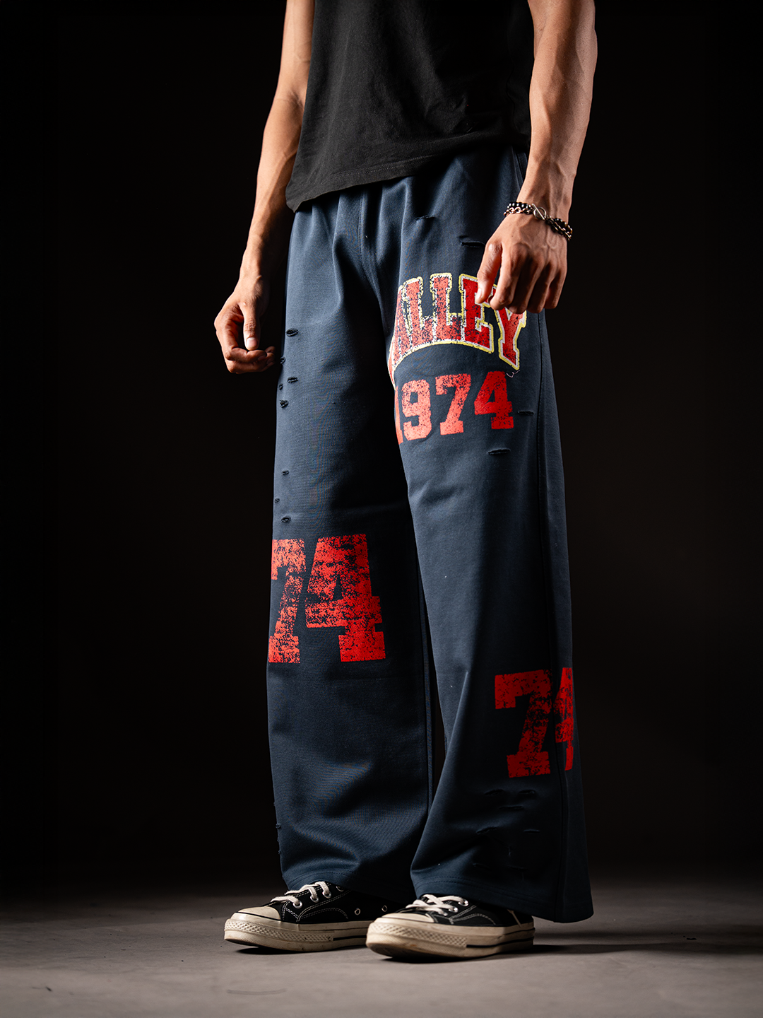 !974 NAVY BLUE SWEATPANTS