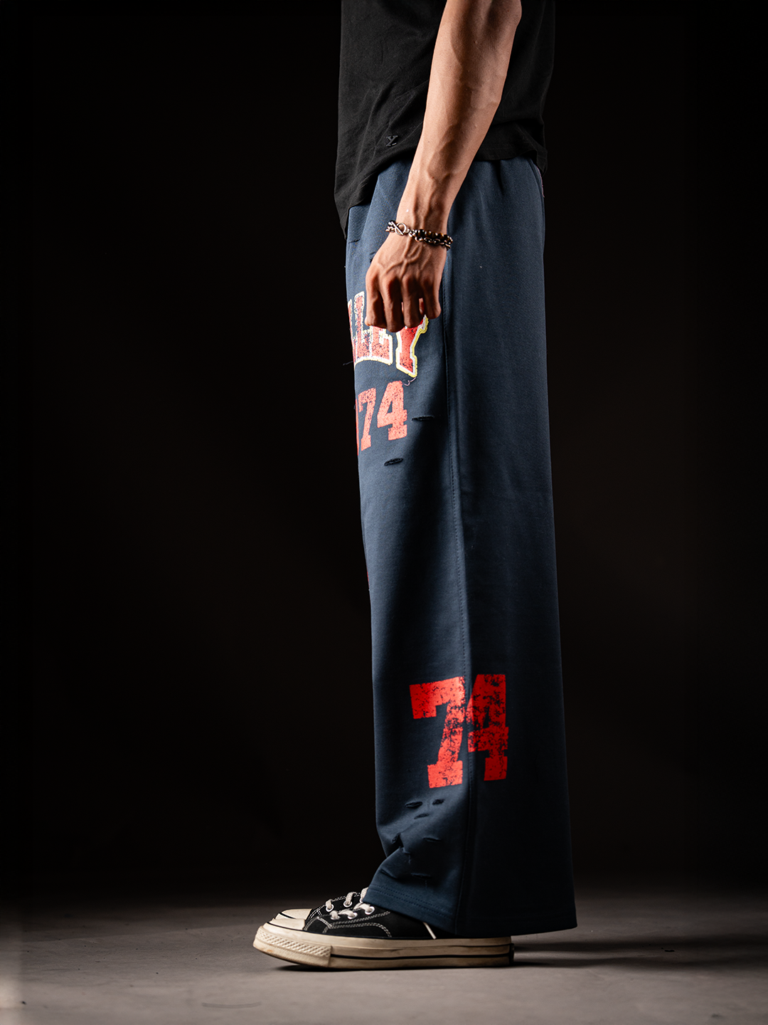 !974 NAVY BLUE SWEATPANTS